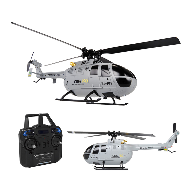 C186 Pro B105 2.4G RTF RC Helicóptero com Controle Remoto - BR Metaverso