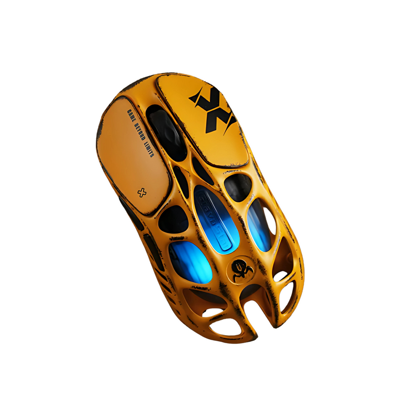 Mercury X & X Pro Special Edition Battle Worn-Yellow Mouse Gaming GravaStar - BR Metaverso