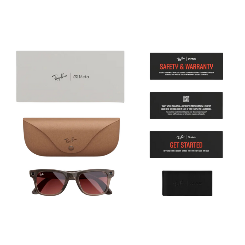 Ray-Ban Meta Wayfarer - Shiny Warm Stone Transparent Watermelon Red  - BR Metaverso