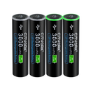 Pilha AA 3000mAh Recarregável Micro USB para Meta Quest 3/3S - BR Metaverso