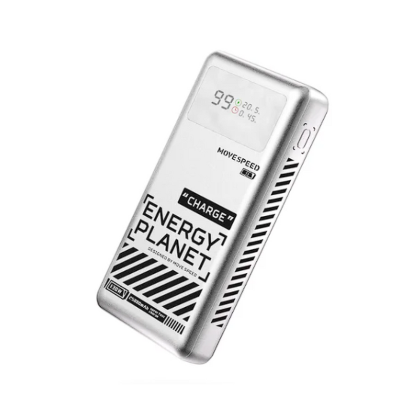 Power Bank 25000mAh Energy Planet Prata - BR Metaverso