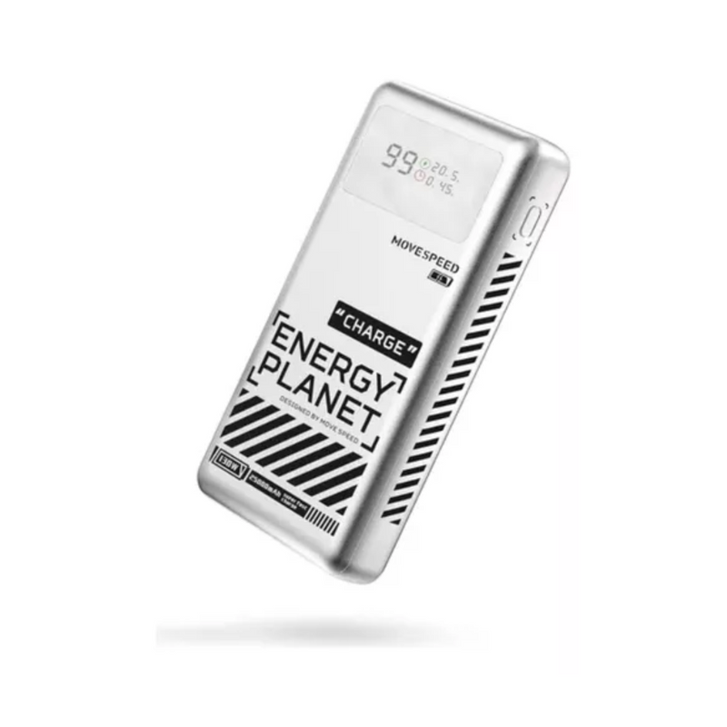 Power Bank 25000mAh Energy Planet Prata - BR Metaverso