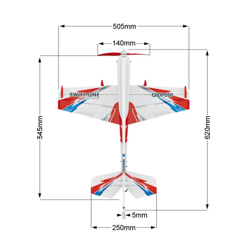 QIDI-550 RC Avião com Controle Remoto - BR Metaverso